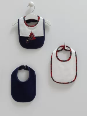Caramell Lacivert Yılbaşı Temalı Bebek Önlük | Şık ve Eğlenceli Tasarım